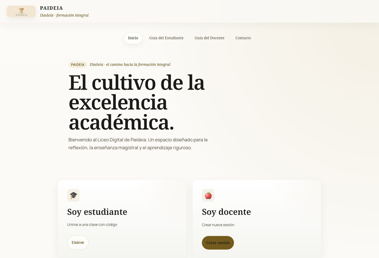 Captura de pantalla de Paideia